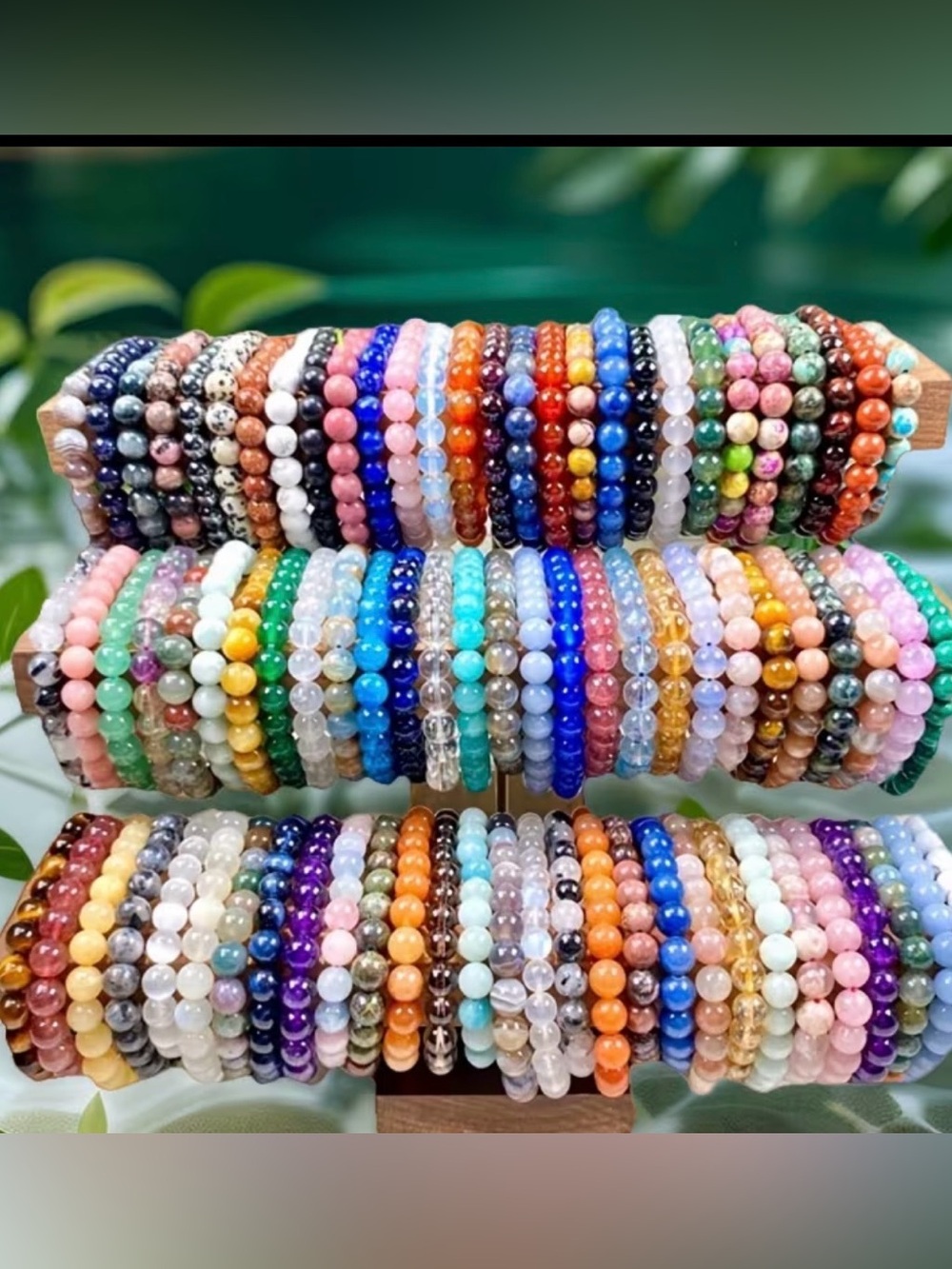 Multicolor Beaded Stretch Bracelet - 2 Random Color Pulls